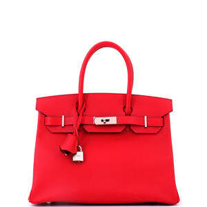 Hermes Birkin 30 Red Epsom with Palladium Hardware